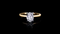Micro 1.50ct Oval Diamond Engagement Ring