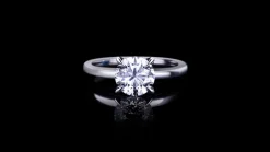 Micro 2.01ct Round Diamond Engagement Ring