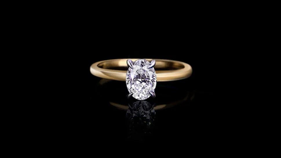 Micro Engagement Ring | 1.20ct Oval Diamond