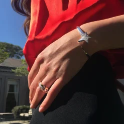 Odyssey Diamond Star Bangle (White Diamonds)