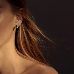 Primavera Diamond and Emerald Earrings