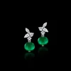 Primavera 5-Drop Diamond and Round Emerald Drop Earrings