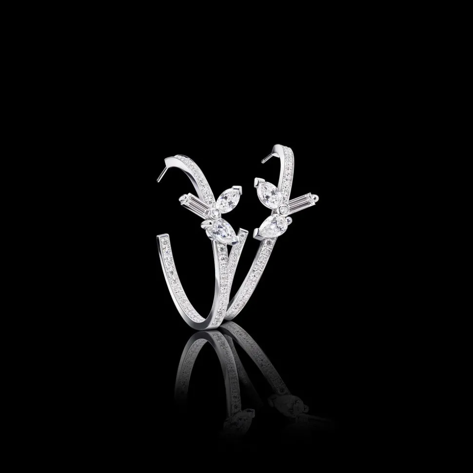 Primavera 30mm Diamond Hoop Earrings