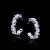 Radiant Diamond Hoop Earrings
