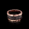 Regina 3 Row Black Diamond Ring