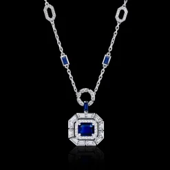 Regina Blue Sapphire and Diamond Neckpiece