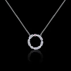 Regina Circular Diamond and Argyle Pink Diamond Necklace