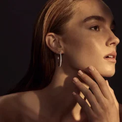 Regina Diamond Hoop Earrings