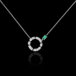 Regina Diamond Necklace (Green Emerald)
