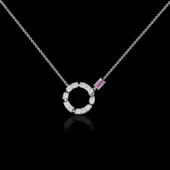 Regina Diamond Necklace (Pink Sapphire)
