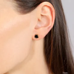 Regina Earrings (Australian Black Sapphires)