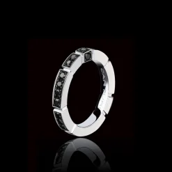 Regina 3mm Ring (Black Diamonds and Australian Black Sapphire)