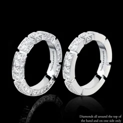 Regina 3mm Ring (Full Set Diamonds + One Side)