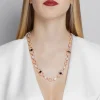 Regina Moonstone, Diamond, Australian black sapphire and Ruby Necklace