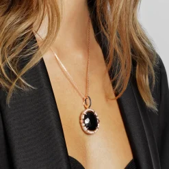 Regina Reversible Onyx, Ruby and Diamond Necklace