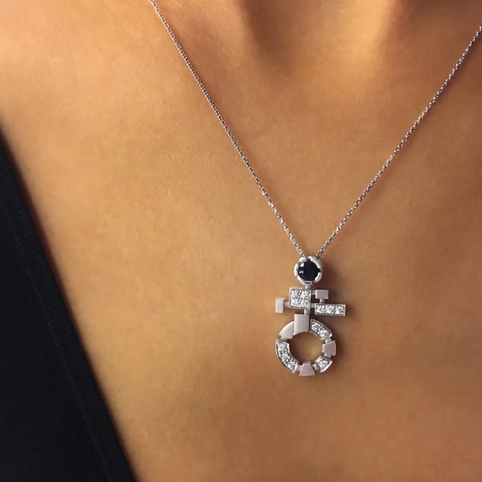 Regina Single Link Diamond Drop Necklace