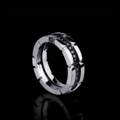 Regina Single Row Black Diamond Ring