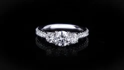 Renaissance 0.80ct Trilogy Round Diamond Engagement Ring