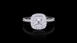 Renaissance Engagement Ring | 0.35ct Cushion Diamond