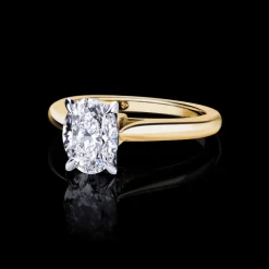 Silhouette 1.71ct Oval Diamond Engagement Ring