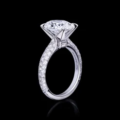 Silhouette 4.00ct Oval Diamond Engagement Ring
