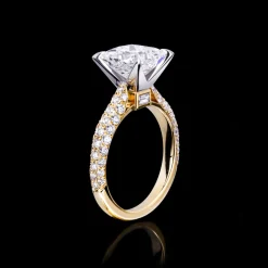 Silhouette 3.02ct Princess Cut Diamond Engagement Ring