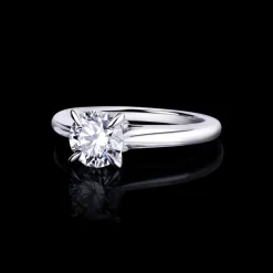 Silhouette 1.02ct Round Diamond Engagement Ring