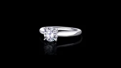 Silhouette 1.00ct Round Diamond Engagement Ring
