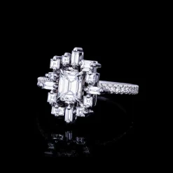Stella 0.70ct Emerald Diamond Engagement Ring