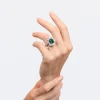 Stella Diamond and Green Emerald Ring