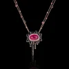 Stella Diamond and Pink Tourmaline Necklace