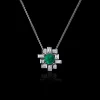 Stella Diamond Necklace (Green Emerald)