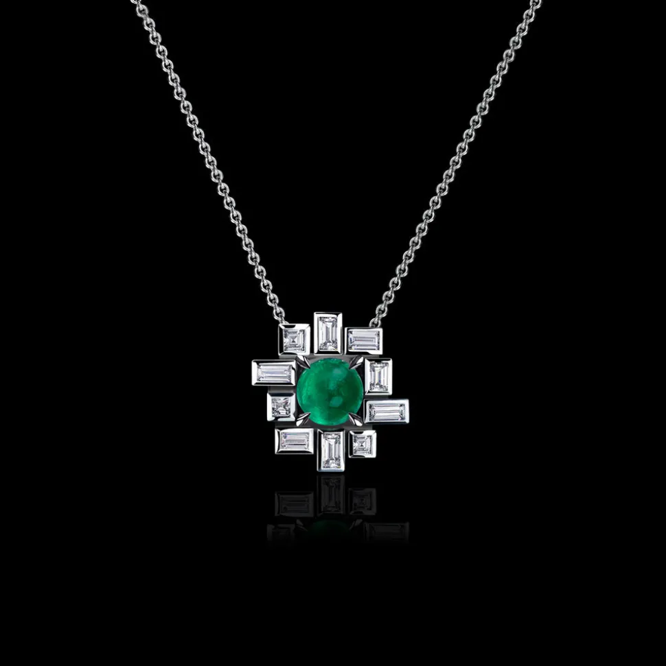 Stella Diamond Necklace (Green Emerald)
