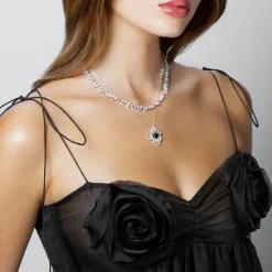 Stella Necklace (Diamonds and Australian Black Sapphire)